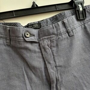 Ted Baker London Mens Chino Shorts Blue Patterned Liner Casual Summer Size 32x10